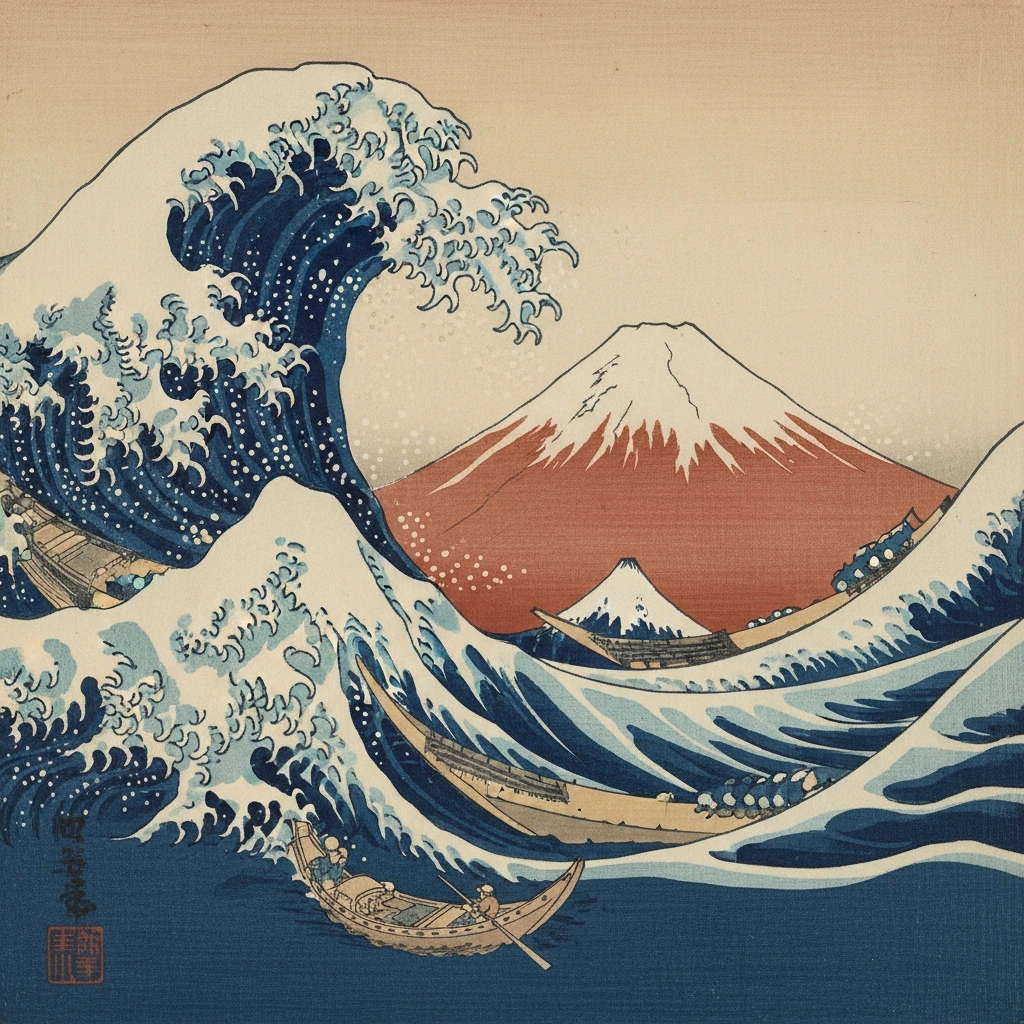 Traditional ukiyo-e print