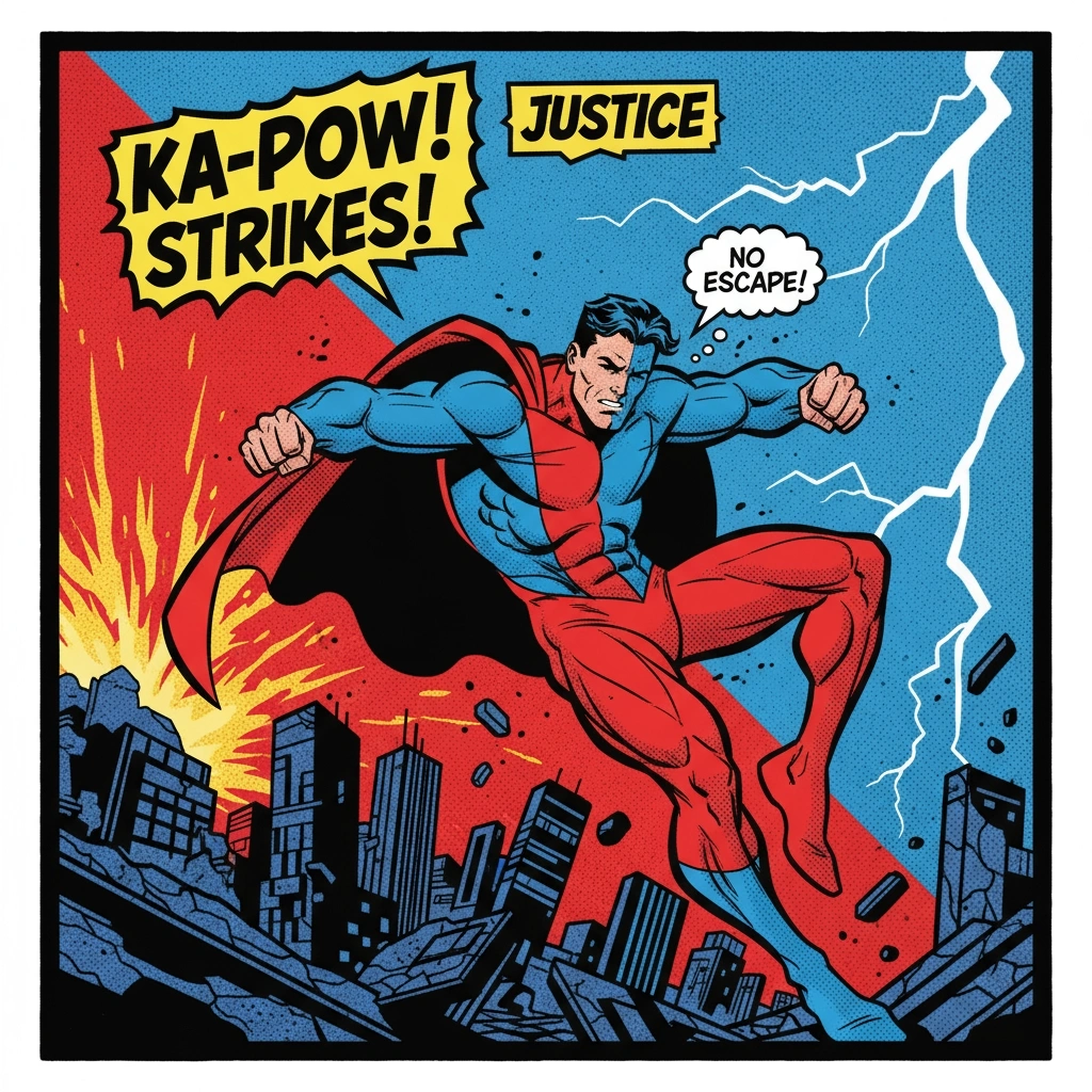 Bold comic book style