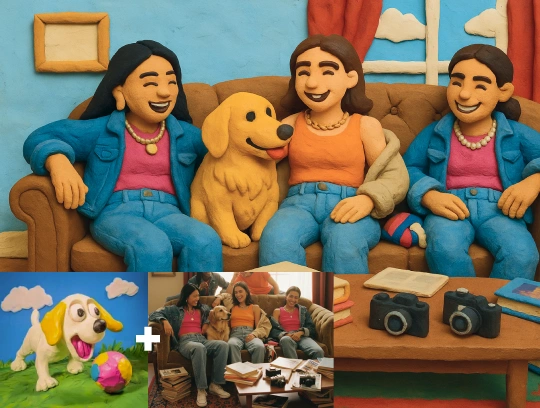 Clay stop-motion style