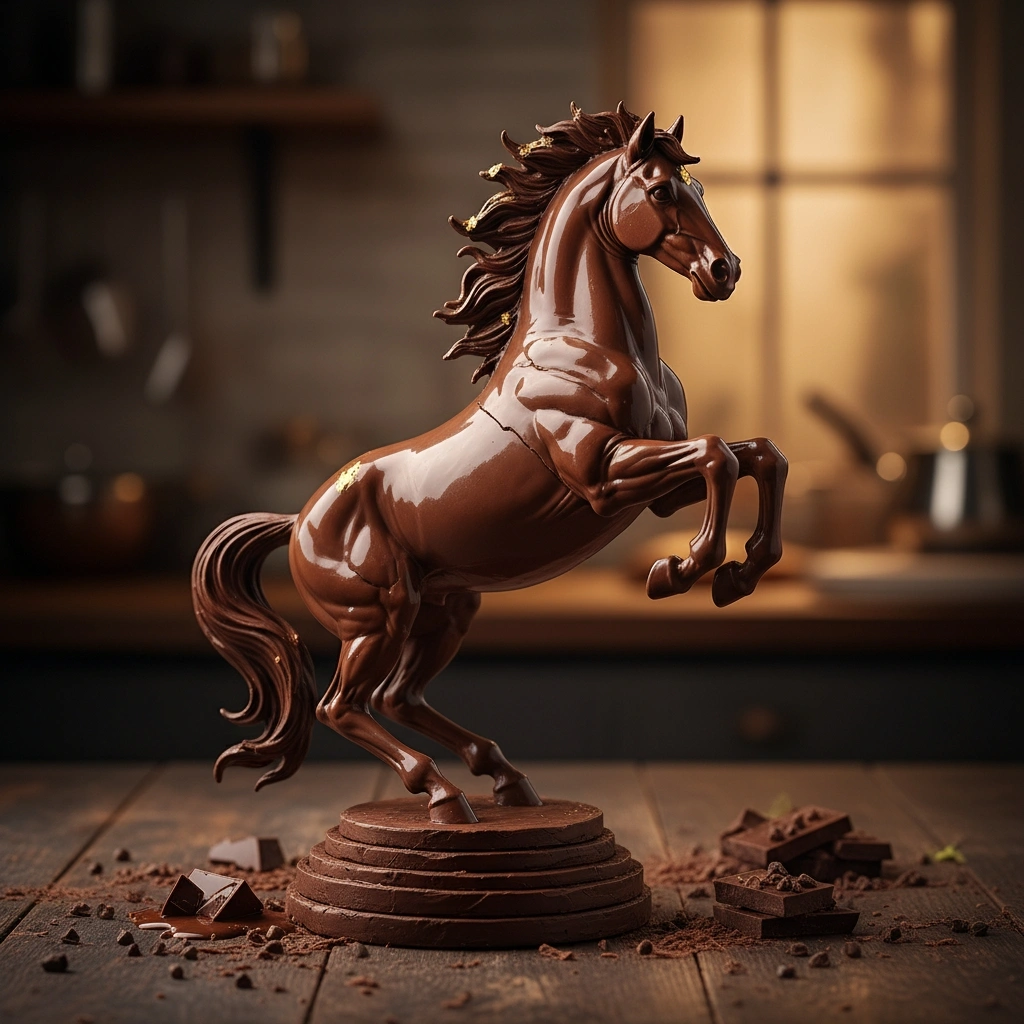 Chocolate crafted statue