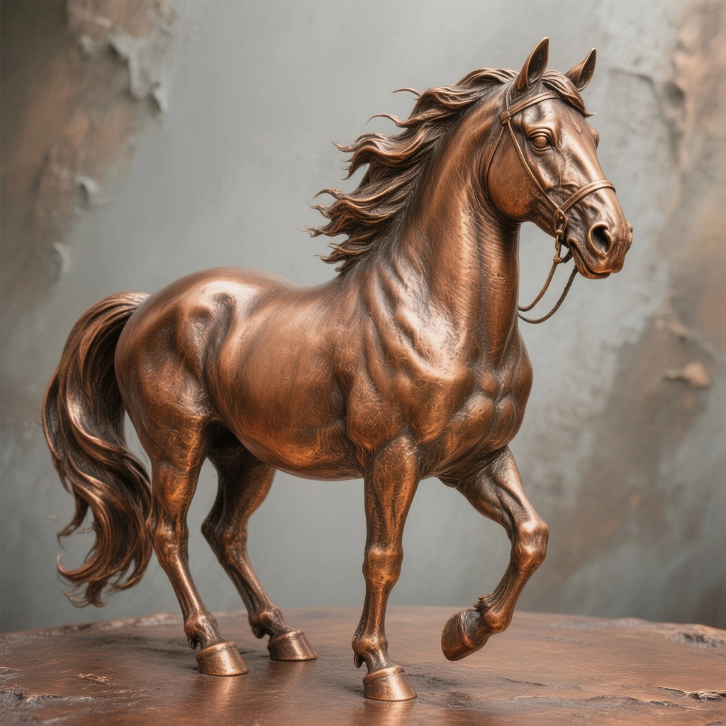 Bronze metal sculpture