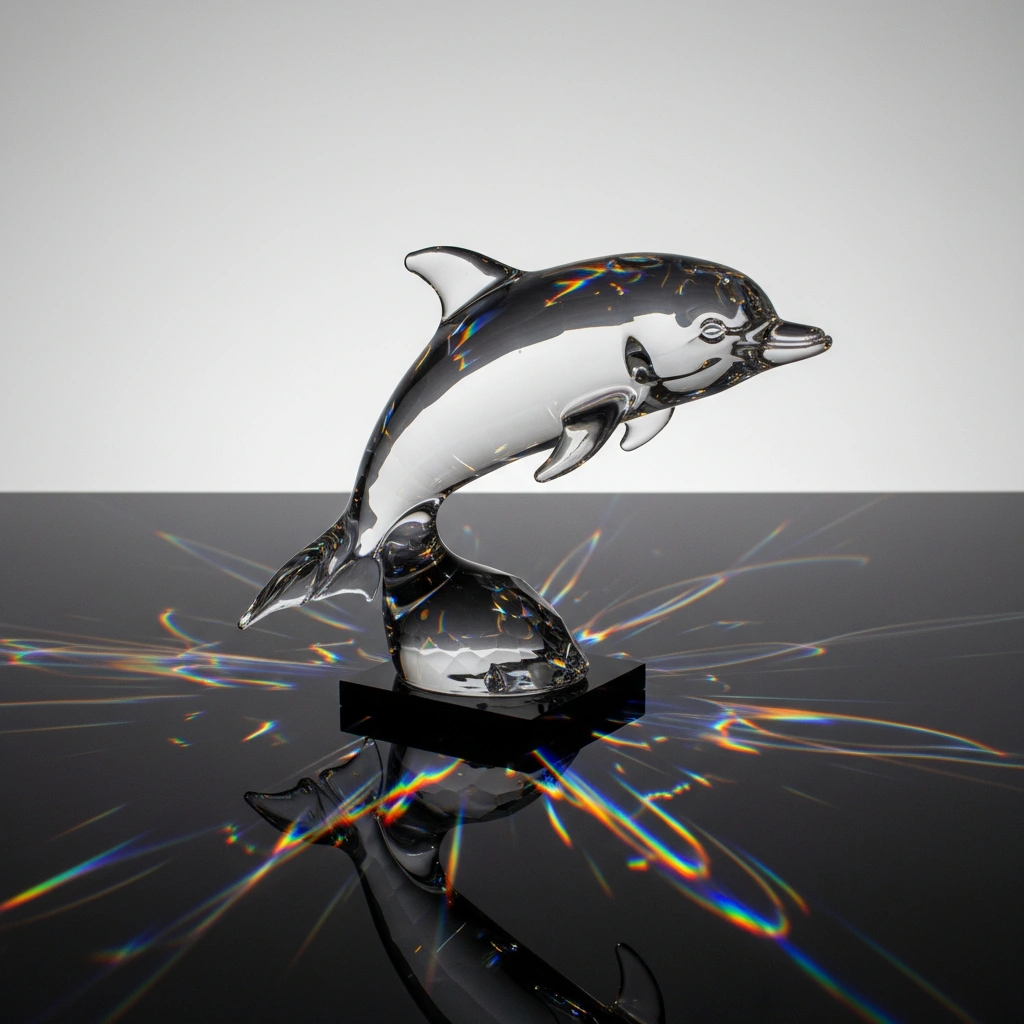 Glass crafted statue