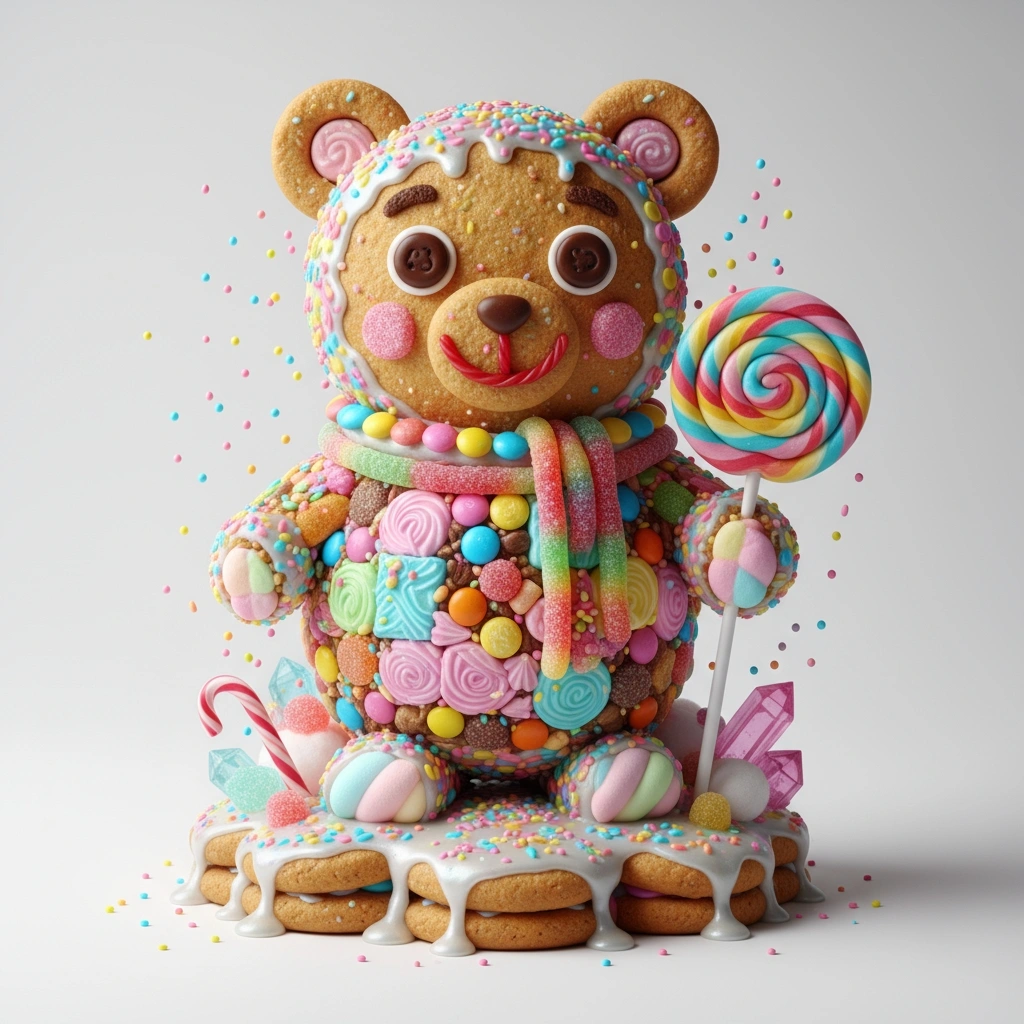 Candy biscuit sculpture