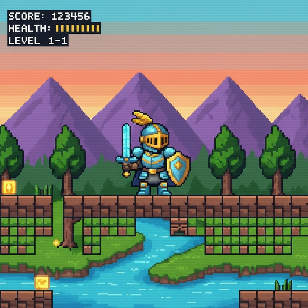 Retro pixel art video